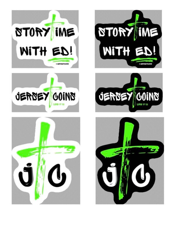 Jersey Coins Vinyl Stickers